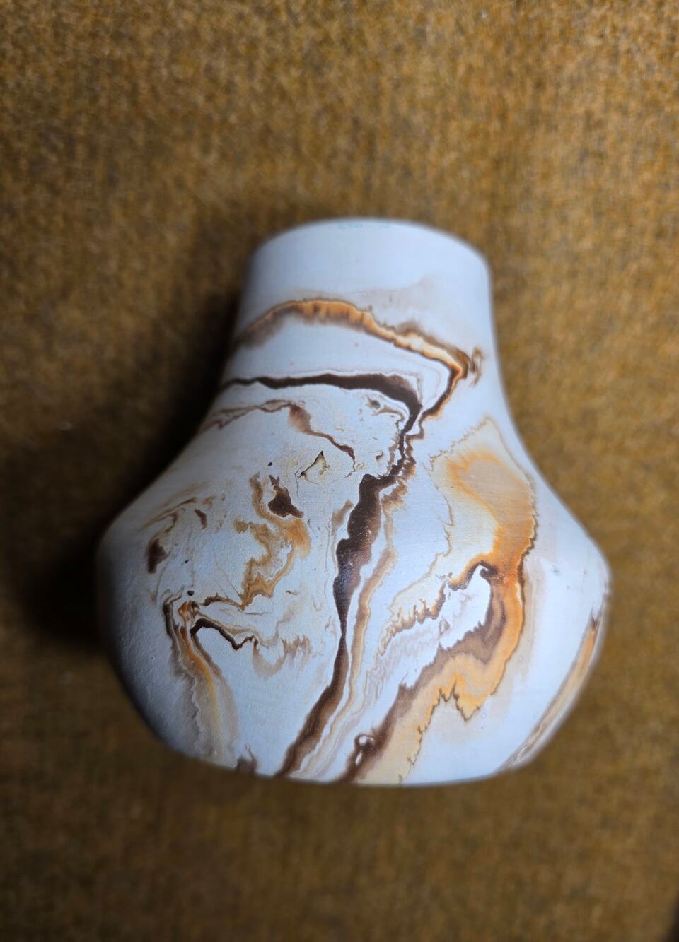 Vintage Nemadji Pottery Vase - Made in USA